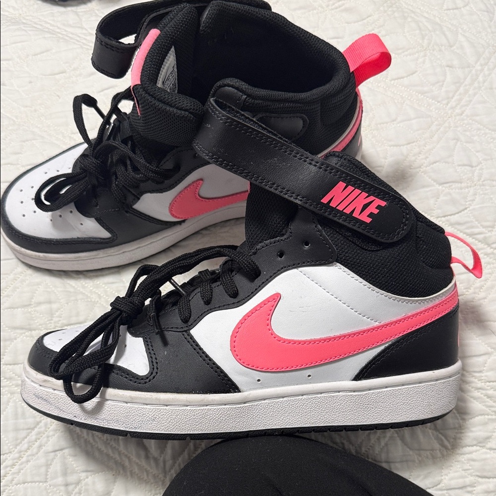 Nike Black and Pink High-Tops